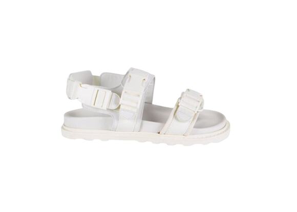 $875 NIB Bottega Veneta Textile Leather Strap Open Toe Sandals White 42(9) main image 6